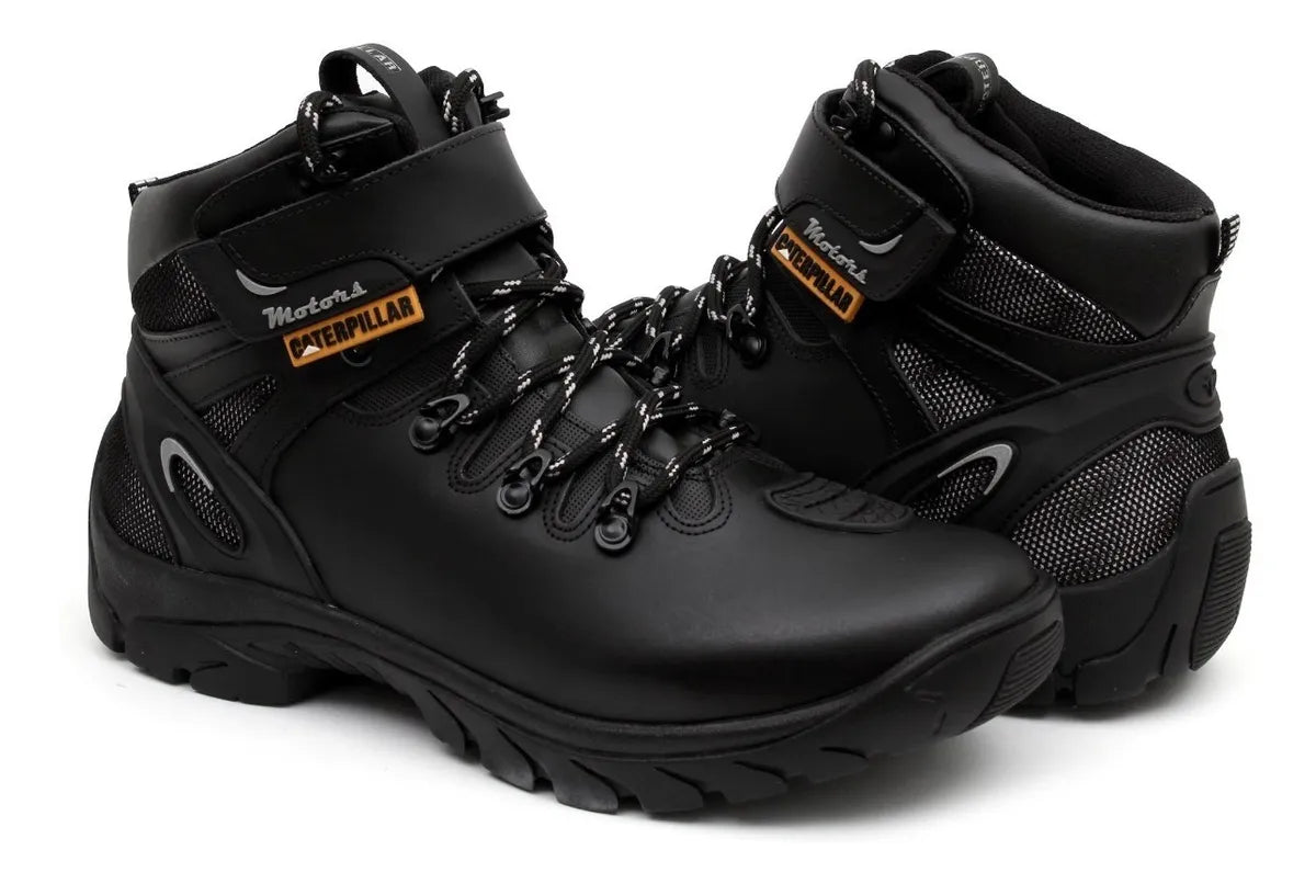 Botas Cat Caterpillar Cuero Motoquero Impermeable Stock