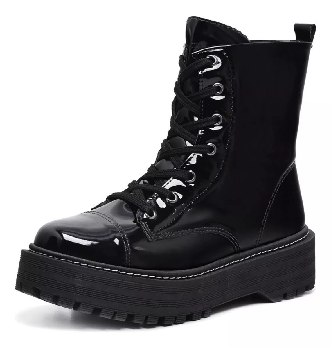 Bota Dama Mujer Borcego Chelsea Sofia - Negro Charol - Ardoa