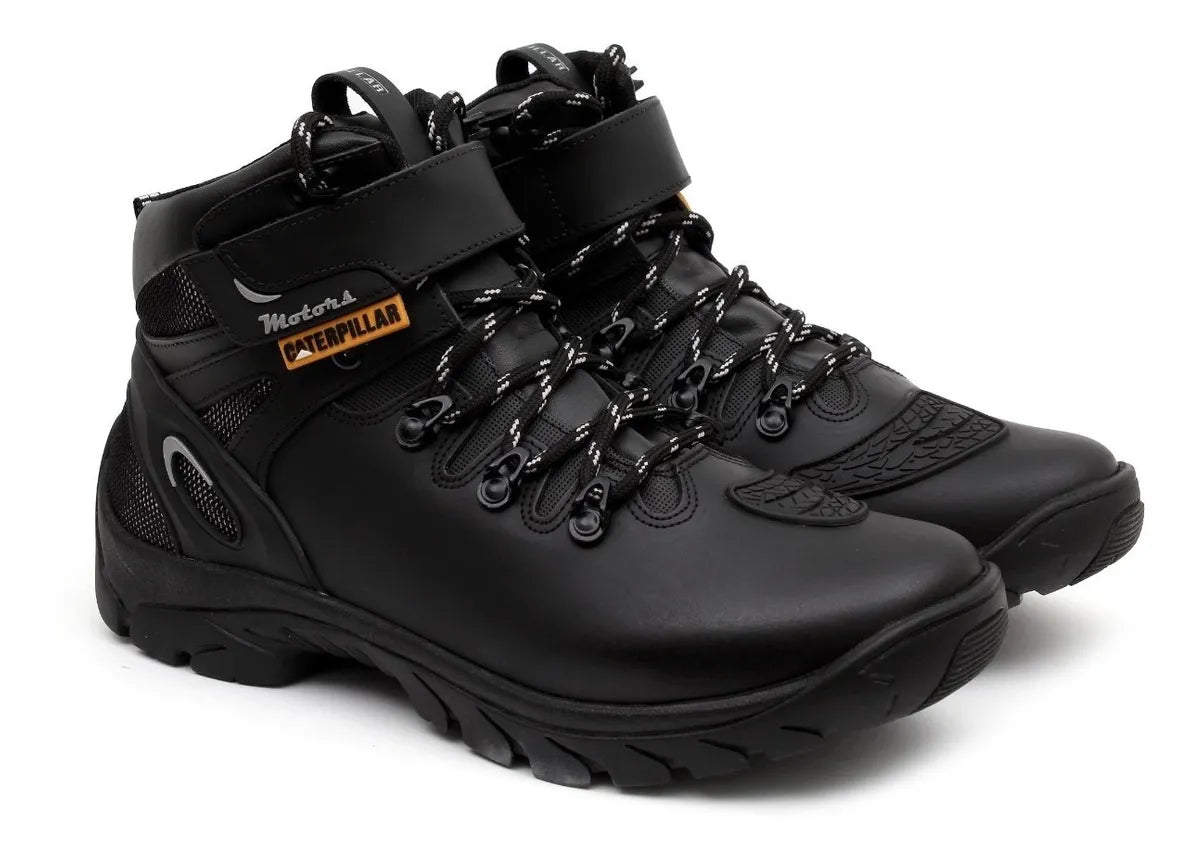 Botas Cat Caterpillar Cuero Motoquero Impermeable Stock