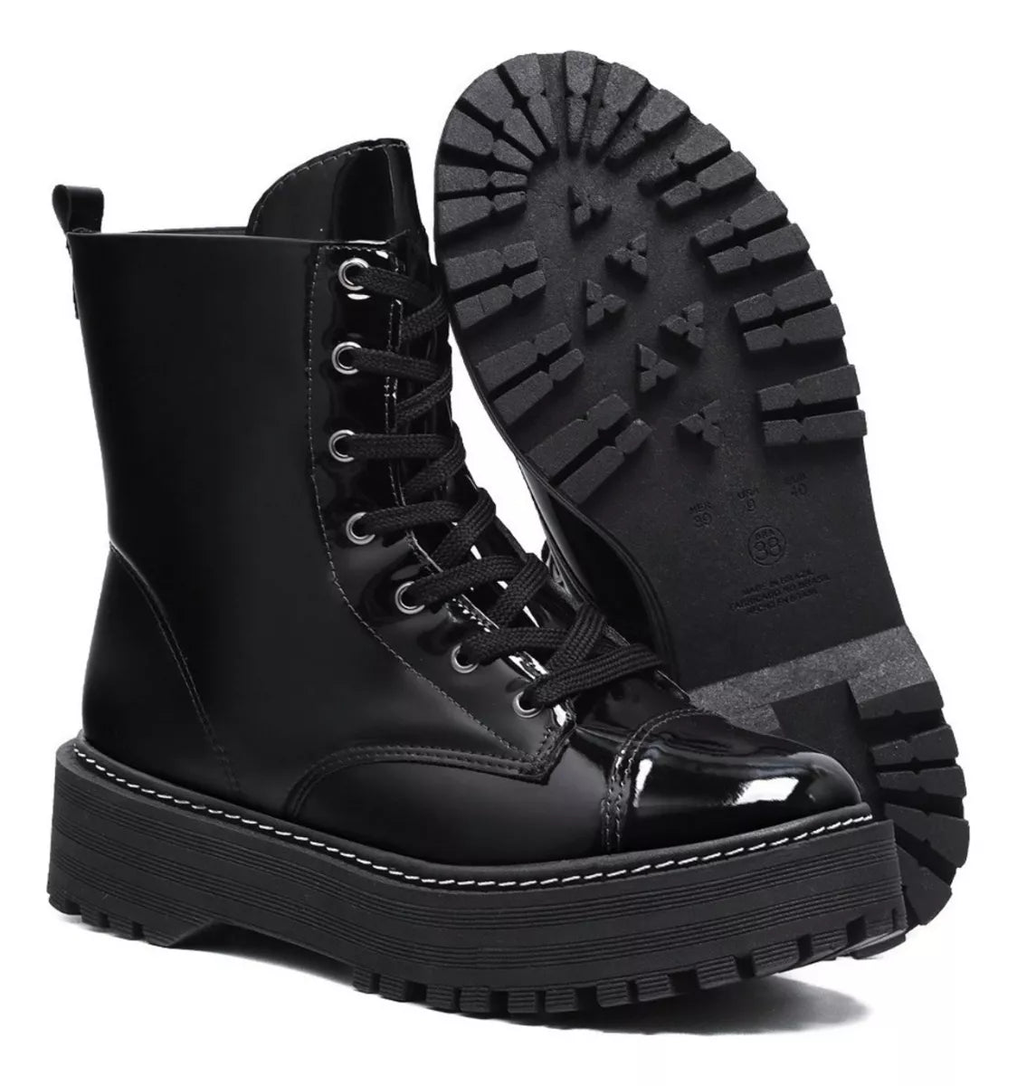 Bota Dama Mujer Borcego Chelsea Sofia - Negro Charol - Ardoa